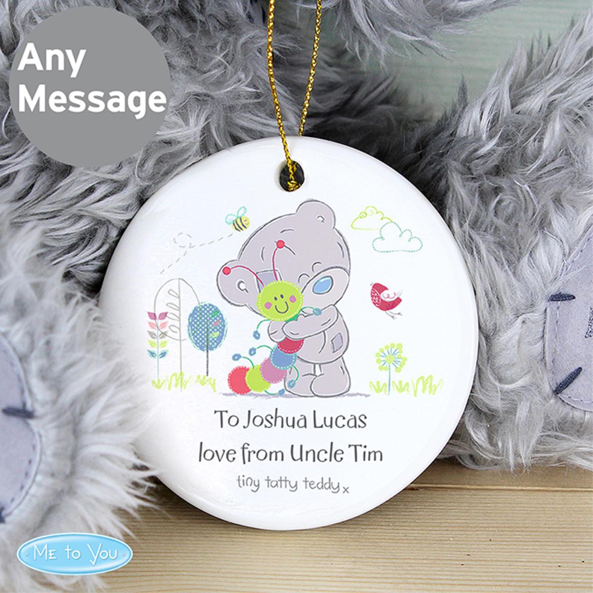Personalised Tiny Tatty Teddy Cuddle Bug Ceramic Decoration Extra Image 3
